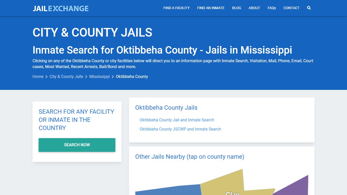 Inmate Search for Oktibbeha County | Jails in Mississippi - Jail Exchange